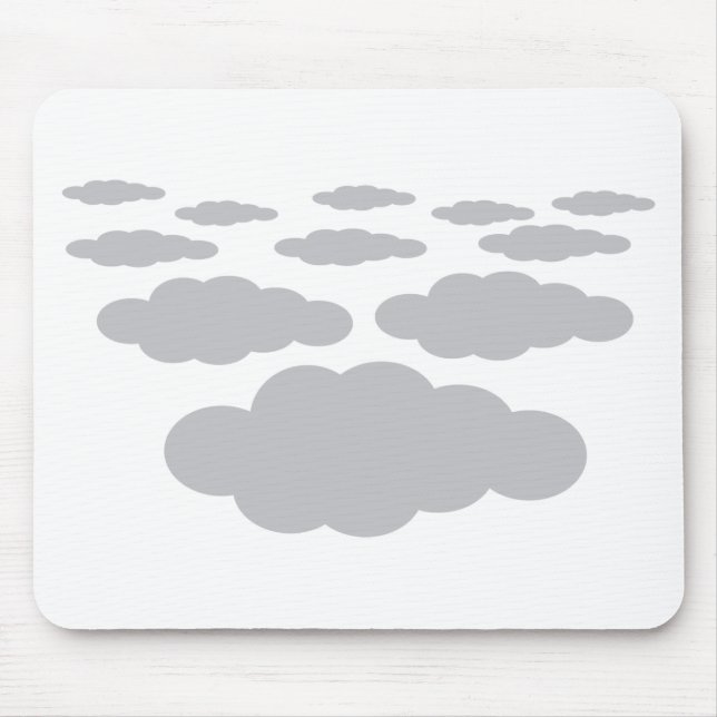 grey clouds weather mouse pad (Front)