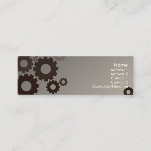Grey Cogs - Skinny Business Card Templates