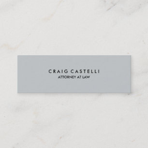 Grey Color Background Standard Mini Business Card