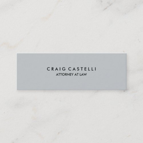 Grey Color Background Standard Mini Business Card
