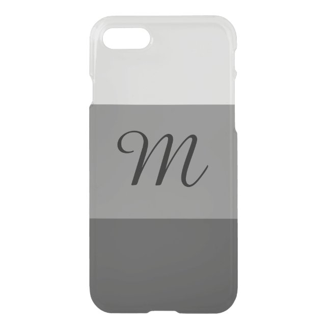 Grey Color Block Monogram iPhone 7 Case (Back)