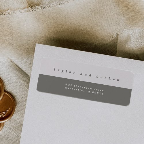 Grey Color Block Return Address Labels