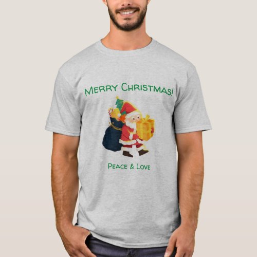 Grey Color Christmas Wishes_Tee Elegant Handsome T_Shirt