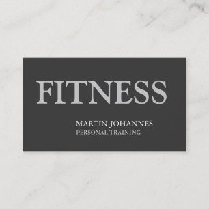 Grey Color Personal Trainer Business Card