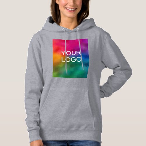 Grey Colour Template Upload Business Logo Hoodie