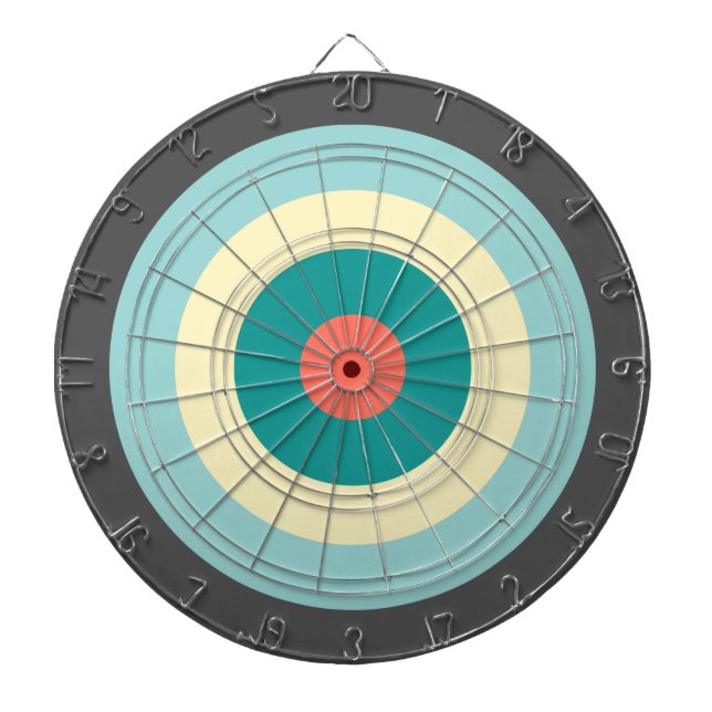 Grey Combination Bullseye by Shirley Taylor Dart Board (Front)
