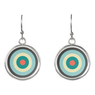 Grey Combination Bullseye by Shirley Taylor Earrings
