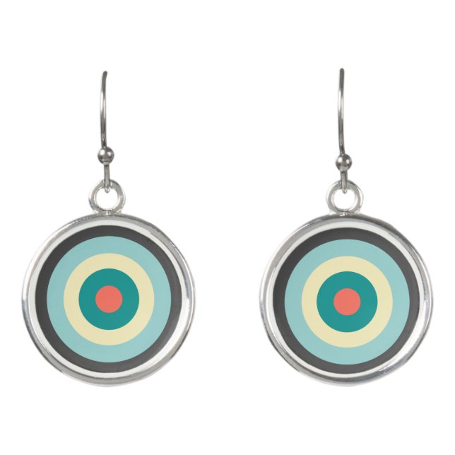 Grey Combination Bullseye by Shirley Taylor Earrings (Front)