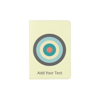 Grey Combination Bullseye by Shirley Taylor Passport Holder