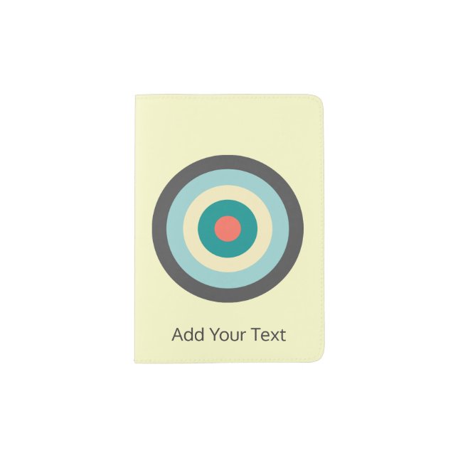 Grey Combination Bullseye by Shirley Taylor Passport Holder (Front)