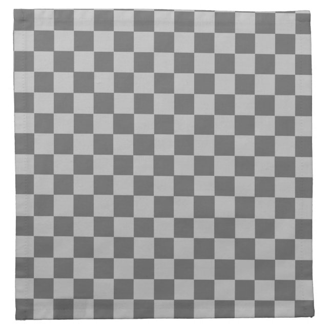 Grey Combination Checkerboard by Shirley Taylor Cloth Napkin (Front)