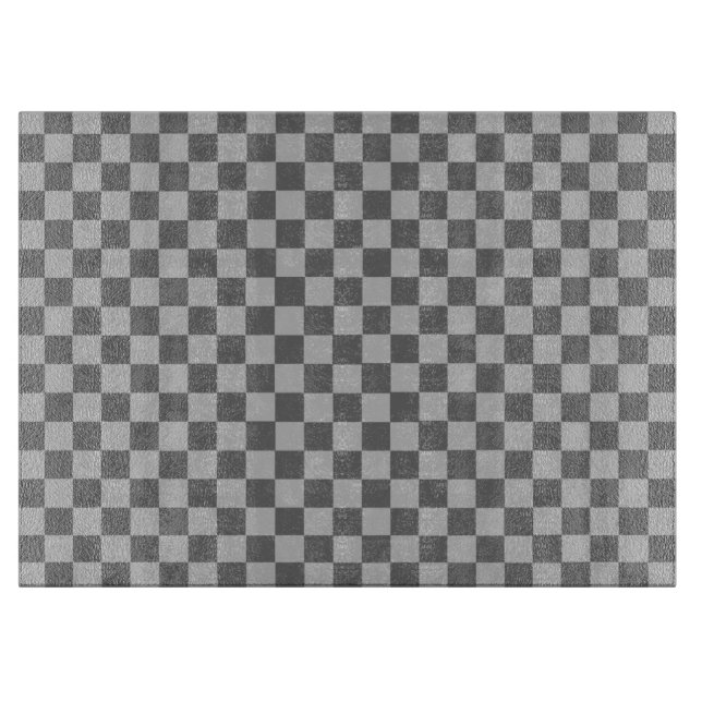 Grey Combination Checkerboard by Shirley Taylor Cutting Board (Front)