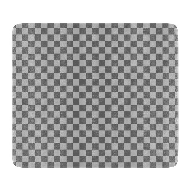 Grey Combination Checkerboard by Shirley Taylor Cutting Board (Front)