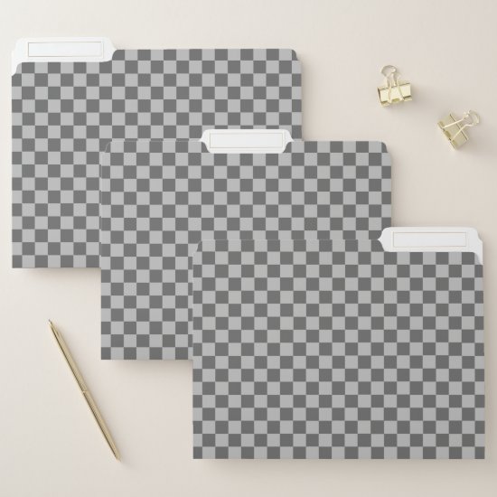 Grey Combination Checkerboard by Shirley Taylor File Folder