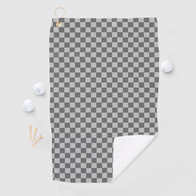 Grey Combination Checkerboard by Shirley Taylor Golf Towel (InSitu)