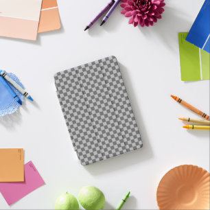 Grey Combination Checkerboard by Shirley Taylor iPad Mini Cover