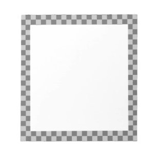 Grey Combination Checkerboard by Shirley Taylor Notepad