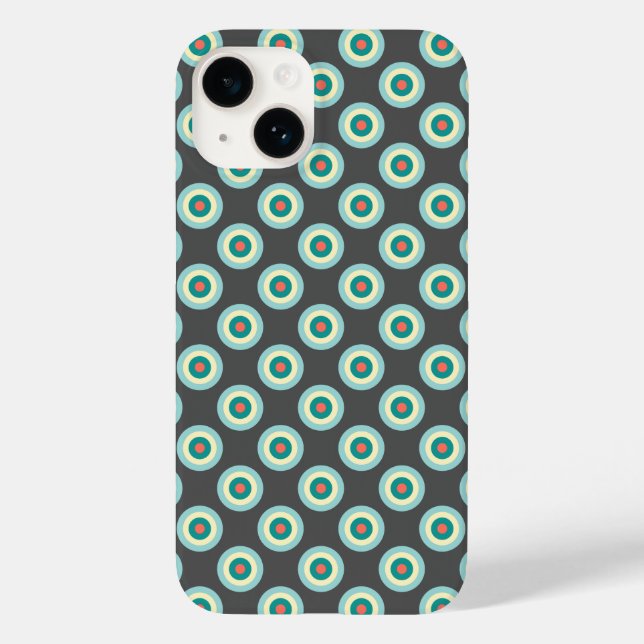 Grey Combination Circles by Shirley Taylor Case-Mate iPhone Case (Back)