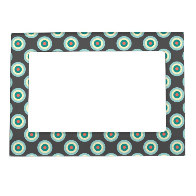 Grey Combination Circles by Shirley Taylor Magnetic Photo Frame (Front)