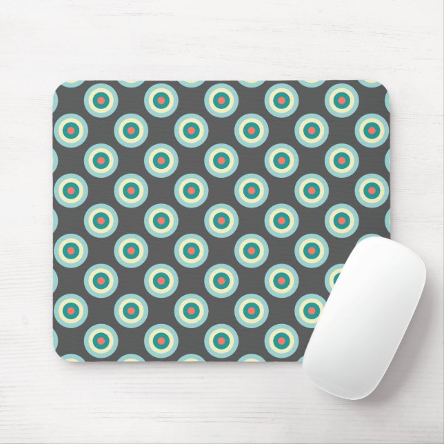 Grey Combination Circles by Shirley Taylor Mouse Pad (With Mouse)