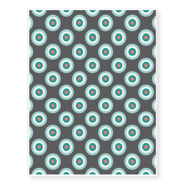 Grey Combination Circles by Shirley Taylor Temporary Tattoos (Front)