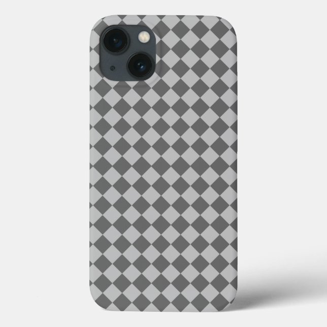 Grey Combination Diamond Pattern by Shirley Taylor Case-Mate iPhone Case (Back)