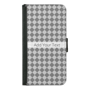 Grey Combination Diamond Pattern by Shirley Taylor Wallet Phone Case For Samsung Galaxy S5