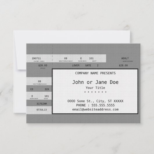 grey concert ticket (Front)