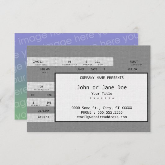 grey concert ticket (Front/Back)