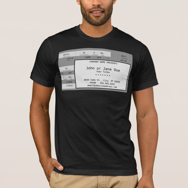 grey concert ticket T-Shirt (Front)