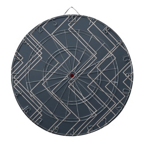 Grey cool modern trendy unique zigzag lines dart board