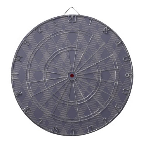 Grey cool trendy simple modern zig zag pattern dart board