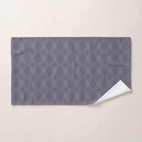 Grey cool trendy simple modern zig zag pattern hand towel 