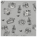 grey covid germs halloween creepy fabric