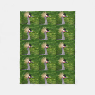grey crowned crane couch personalize bedding fleece blanket