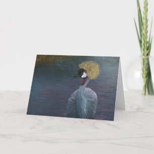 Grey Crowned Crane Greeting Card