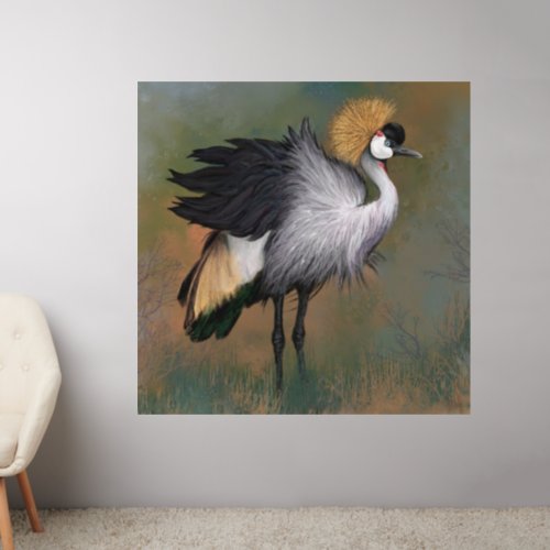 Grey Crowned Crane Wall Decal