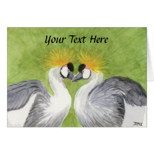 Grey Crowned Cranes Cards