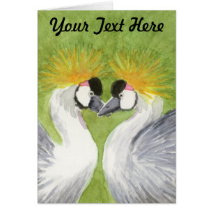 Grey Crowned Cranes Cards