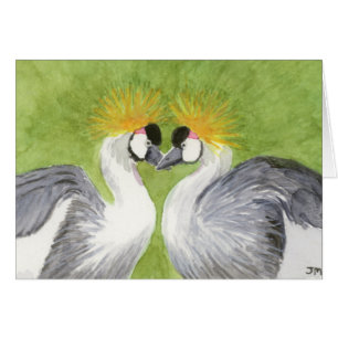 Grey Crowned Cranes Cards