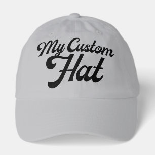 GREY Custom Baseball Cap Blank Template (Dad Cap)