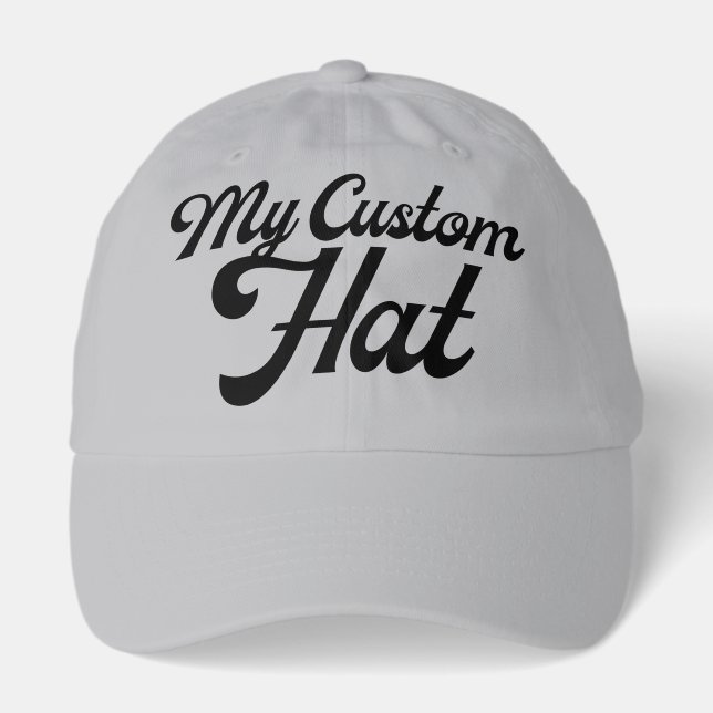 GREY Custom Baseball Cap Blank Template (Dad Cap) (Front)