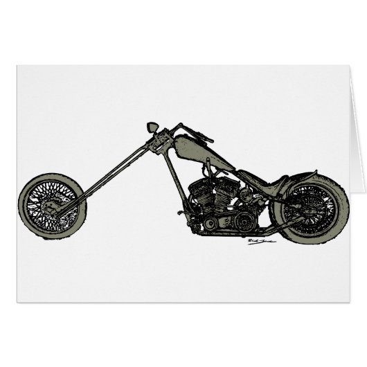 Grey Custom Motorcycle Cards (Front Horizontal)