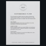 Grey Customizable logo text contact info business Flyer<br><div class="desc">Promote your business or event with the Customizable Grey Flyer Template! Add your logo,  heading,  body of text,  and contact information on the bottom footer to create a professional,  eye-catching design perfect for advertising services,  promotions,  or announcements with ease.</div>