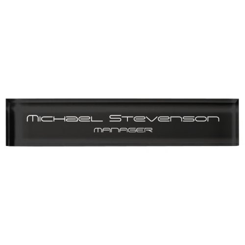 Grey Customize Text Professional Desk Nameplate