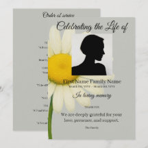 Grey daisy order of service