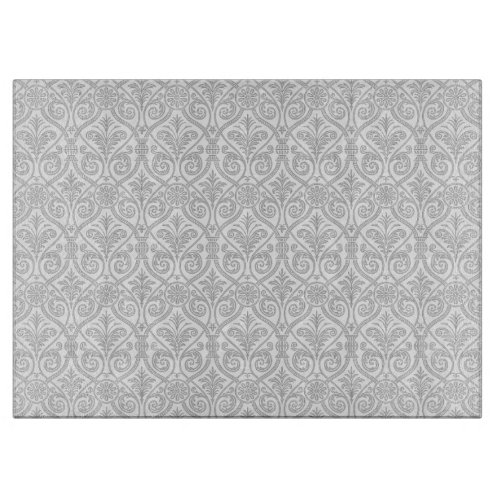 Grey Damask Cutting Board