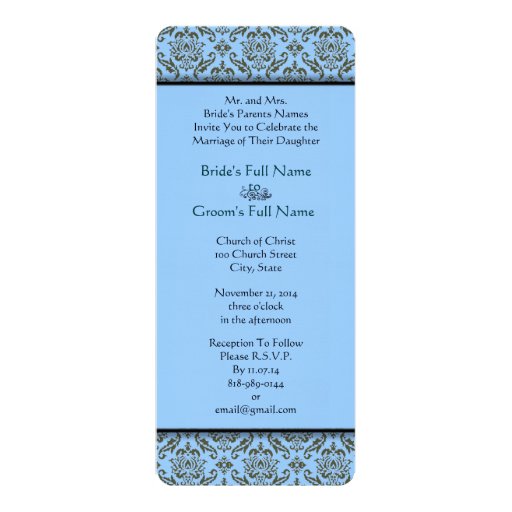 Powder Blue Wedding Invitations 1