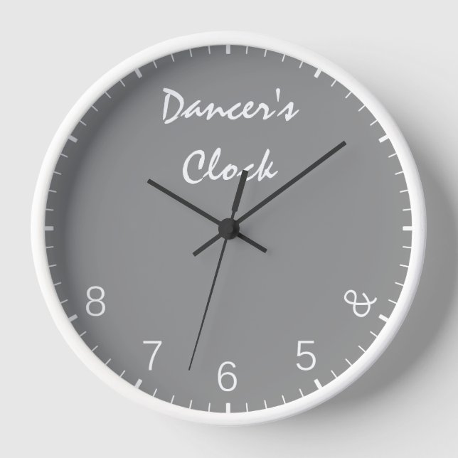 Grey Dancers Clock - Funny Dancing Dance Humor (Front)