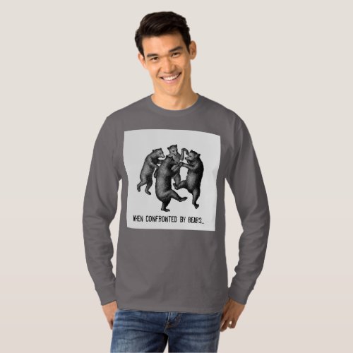 Grey dancing bears T_Shirt
